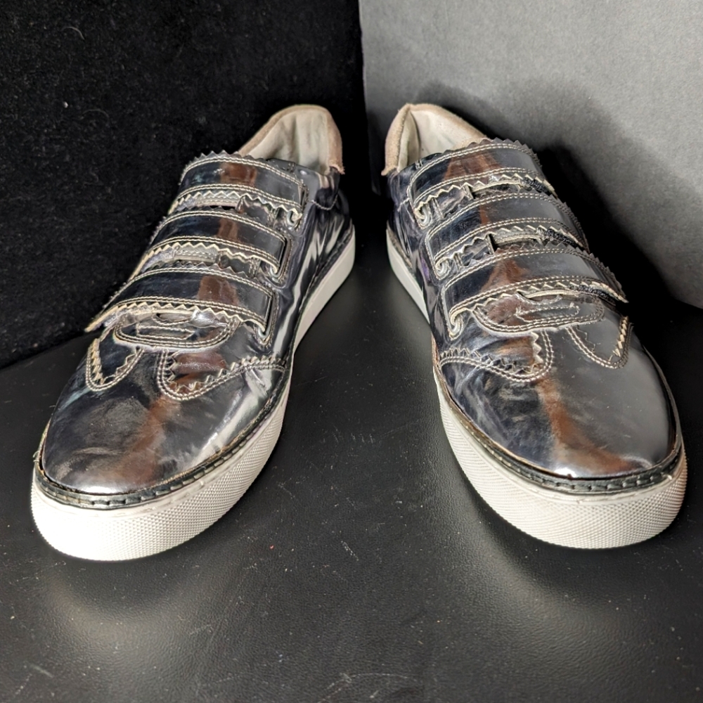 Johnston & Murphy Metallic Silver Athletic Shoes